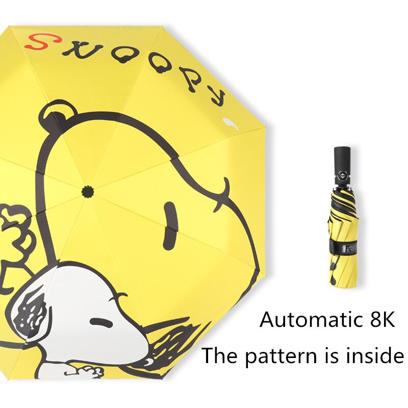 Hond Patroon Paraplu Pocket Paraplu Drie Vouwen Verse Party Honden Parasol Zonnige Regenachtige 4 Kleur Paraplu Vrouwen: Auto Yellow