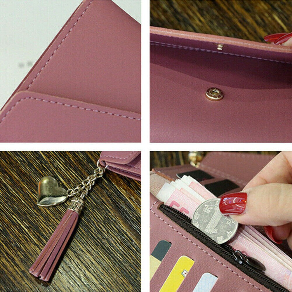 Damen-geldbörse, leder-Kupplung, kartenhalter, lange handtasche