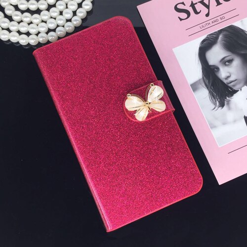 Printing Leather Case for Huawei G Play Mini CHC-U01 Flip Cover for Honor 4C 4 C CHM-U01 CHM-CL00 CHM-UL00 C8818 Phone Cases: Red Butterfly