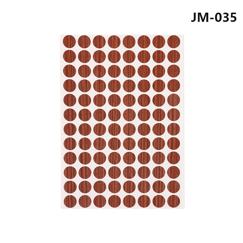 96Pcs/Sheet 15 Mm Meubels Schroef Cover Caps Stickers Zelfklevende Decoratieve Films Hout Ambacht Bureau Kast Ornament: JM-035