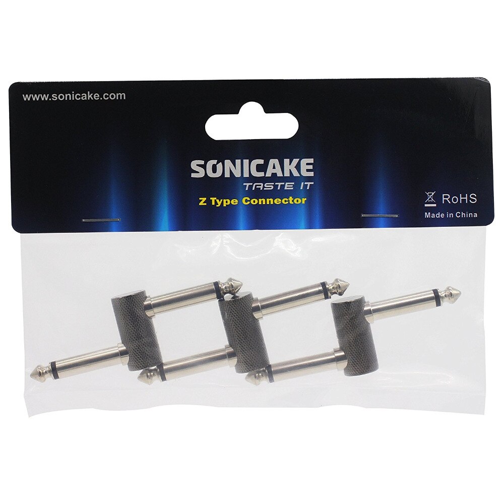 Sonicake 1/4 pouce Z Type coupleur de pédale (3 Pack) pour guitare effet pédale connecteur raccourci routage QZC-02