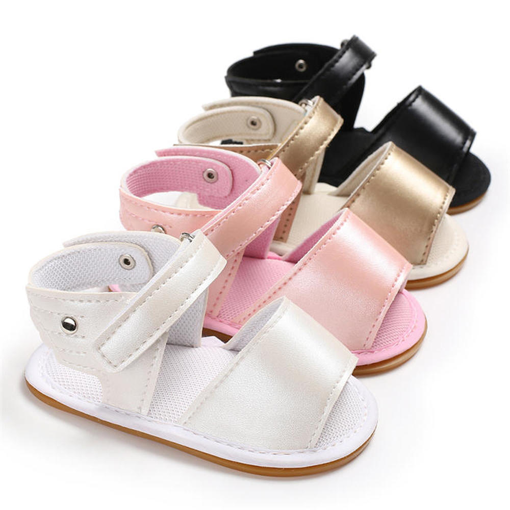 Infant Baby Shoes Girl Sandals Rubber Soft Sole Anti-Slip Summer Pu Wing Newborn First Walker Crib Shoes