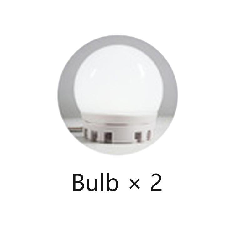 Led Vanity Makeup Mirror Light 360 Degree Rotation Hollywood Style Kit for Cosmetic Dressing Table Lighted USB Adjustable Bulbs: 2 bulb
