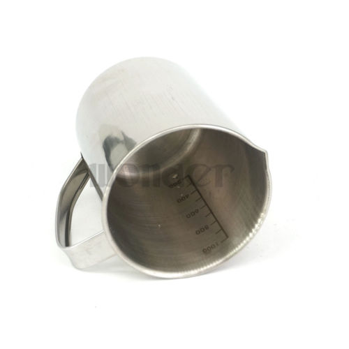 1000ml Stainless Steel Metal Lab Beaker Measuring Cup With Inner Scale