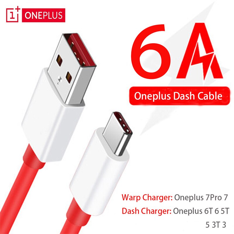 Câble de chargeur 1 + 7 pour Oneplus, codon de charge et de transfert de données 6A pour Oneplus 3, 3T, 5, 5T, 6, 6T, 7, 7T Pro, longueur 1/1.5/2/3 m,