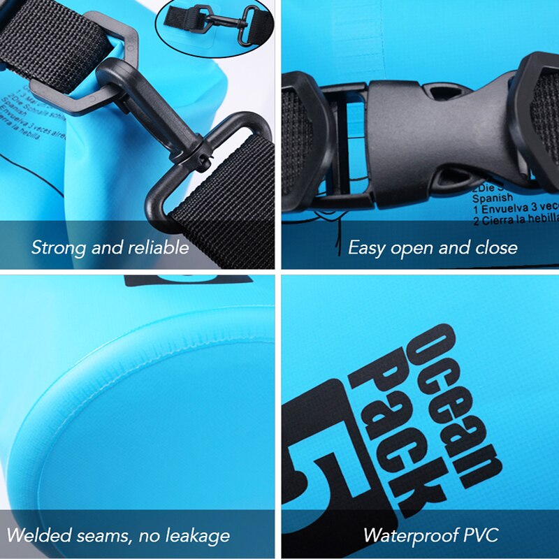 Backpack Surf Waterproof Kayak Bag Swimming Pack Diving Fishing Dry Beach Submersible Case Sports For Bags Pvc Sea Water Drum