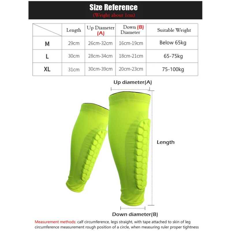 1 PC Waben Schienbein bewachen Sport FußBall Schilde FußBall Leggings Schienbeinschützern Bein Ärmeln Schutz Getriebe