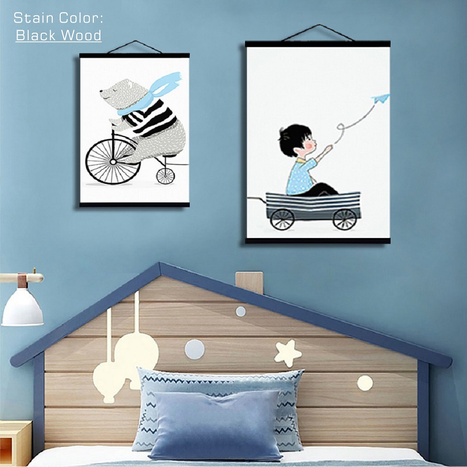 Colgador magnético de madera para pintura, 70 cm de 21-marco de fotos en 7 colores, póster de lona, colgador de arte