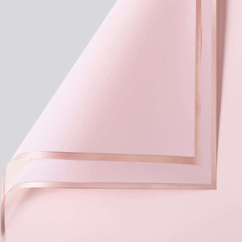 Gold Edge Flower Bouquet Wrapping Paper Korean Style Waterproof Floral Wrapping Packing for Wedding Birthday Florist Supply: L / Silver