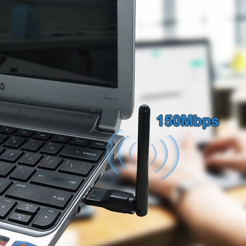 Draadloze Externe Ethernet 802.11n Laptop Usb 2.4G Desktop Wifi Adapter Antena Dongle Lan Wifi Kaart Longo Alcance