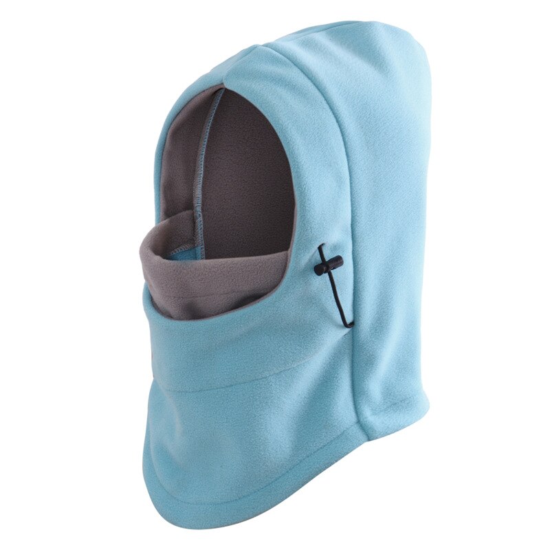 Winter Balaclava Hat Windproof Hat With Mask Unisex Ski Hat Mens Winter Fleece Hat Wrapped Warm Hat: Blue  and light grey