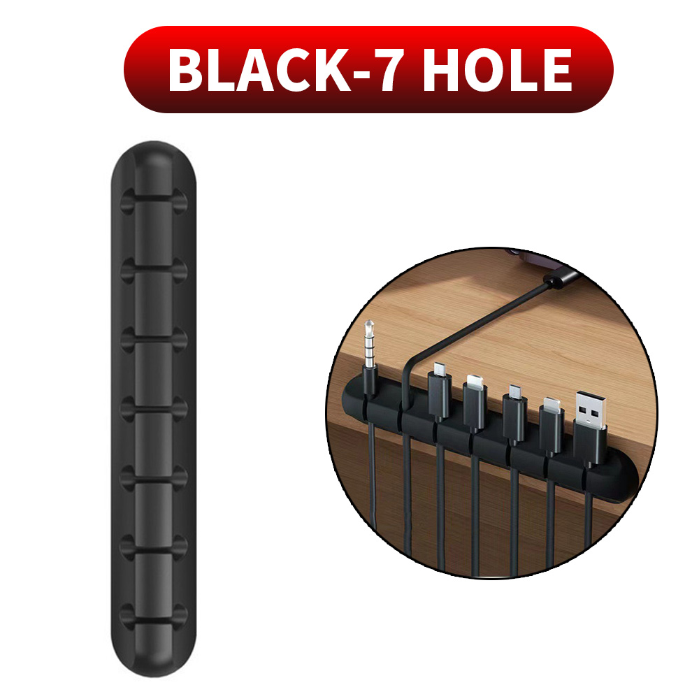 Zelfklevende kabelhouder Clips Snoerbeheer Draadorganizer voor desktop USB-oplaadkabel Nachtkastje Netsnoer Muiskabel: Blauw