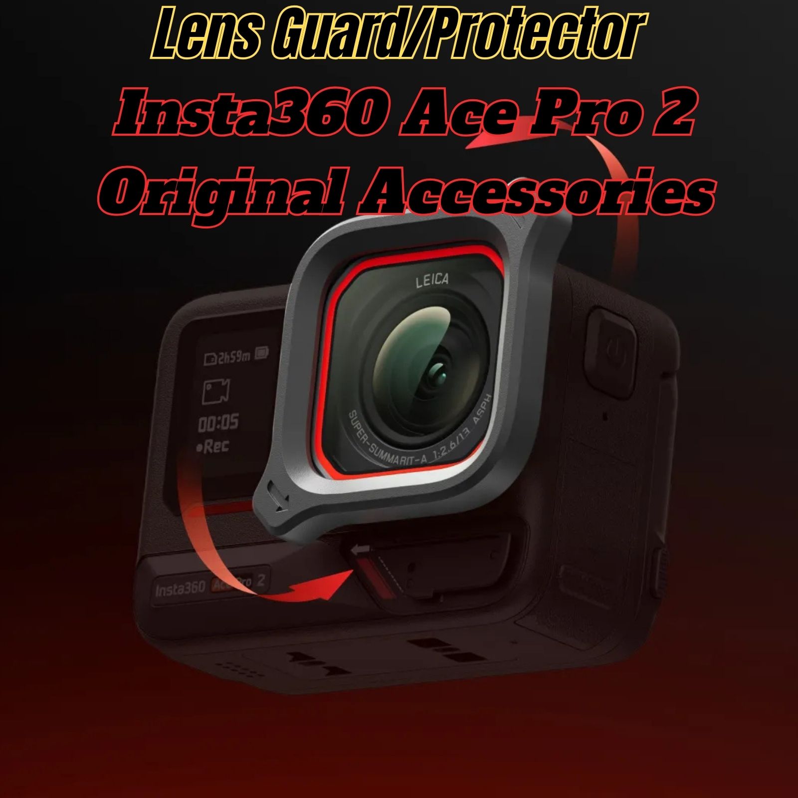 Insta360 Ace Pro 2 accesorios protector de lente Original Mini funda de cámara GPS cargador de batería remoto montaje de zapata fría adaptador de micrófono engranajes