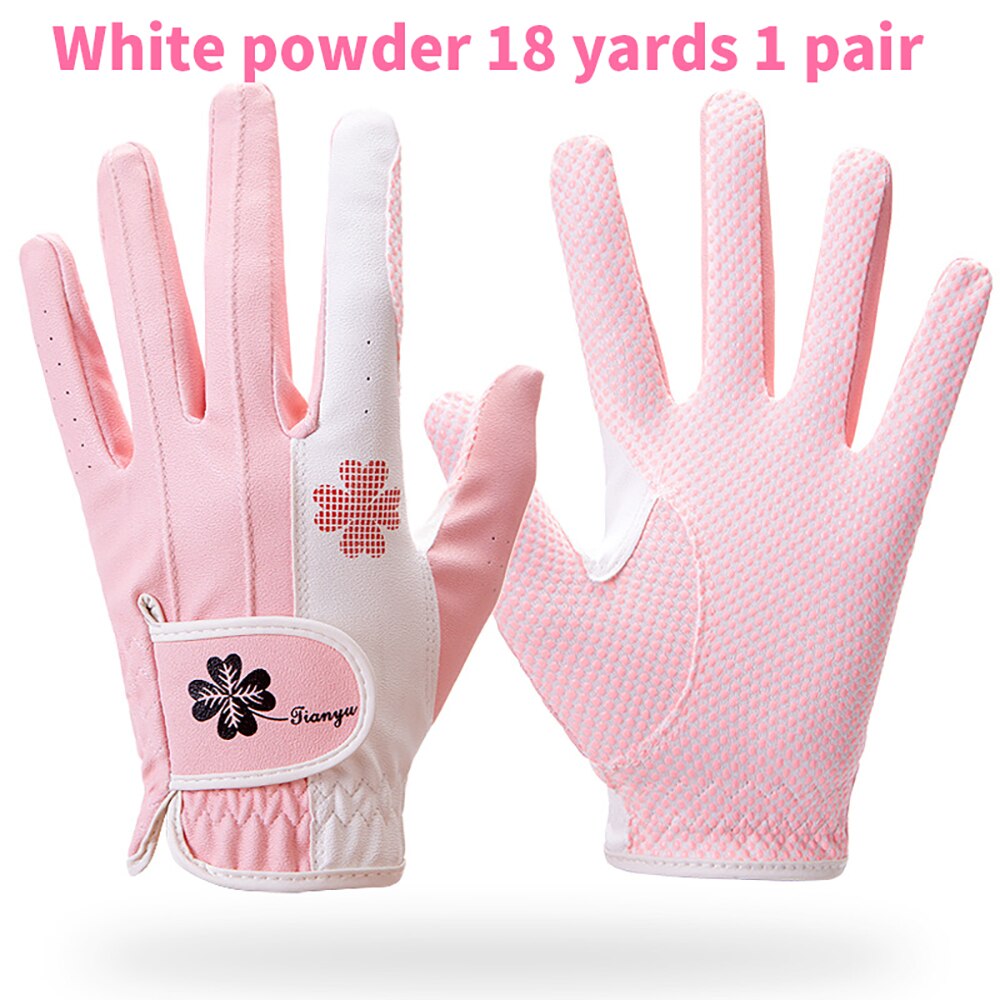Guantes de Golf para mujer, manoplas de mano izquierda y derecha, paño de microfibra, partículas de silicona transpirables, antideslizantes, estilo coreano: 21