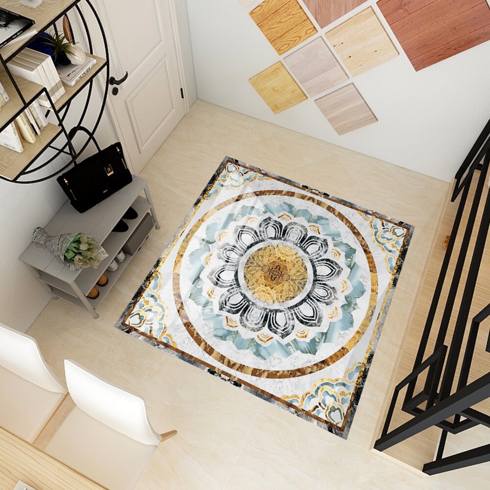 Parquet floor stickers European-style corridor entrance living room tile stickers thick waterproof and wear-resistant floor stic