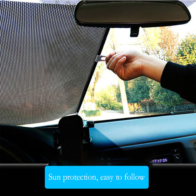 Pára-brisa do carro sol sombra dobrável uv protetor automático viseira frente & traseiro janela escudo do carro cortina pára-sol proteção cobre