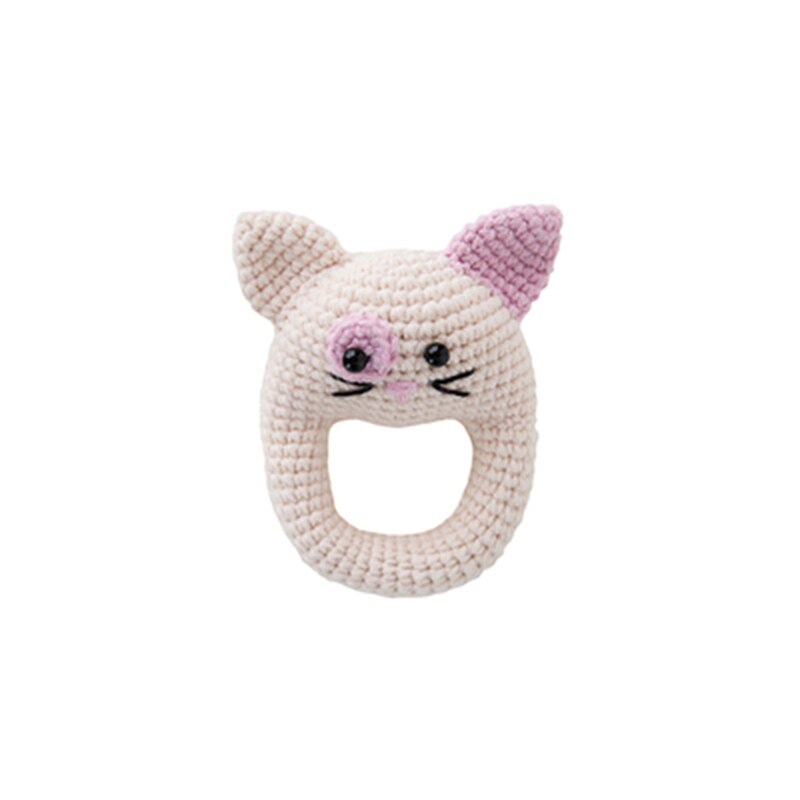 1pc Baby Teether bezpieczne drewniane zabawki mobilne wózek szopka pierścień DIY szydełka grzechotka bransoletka gryzak zestaw produkt dla dzieci nie finishe: Zieleń wojskowa