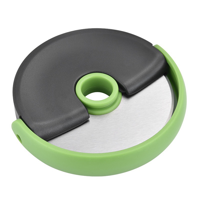 11x11 cm Rvs Pizza Wielen Ronde Vorm Pizza Cutter Plastic Handvat Cake Brood Ronde Snijden Snijmachine Nuttig pizza Gereedschap: 02