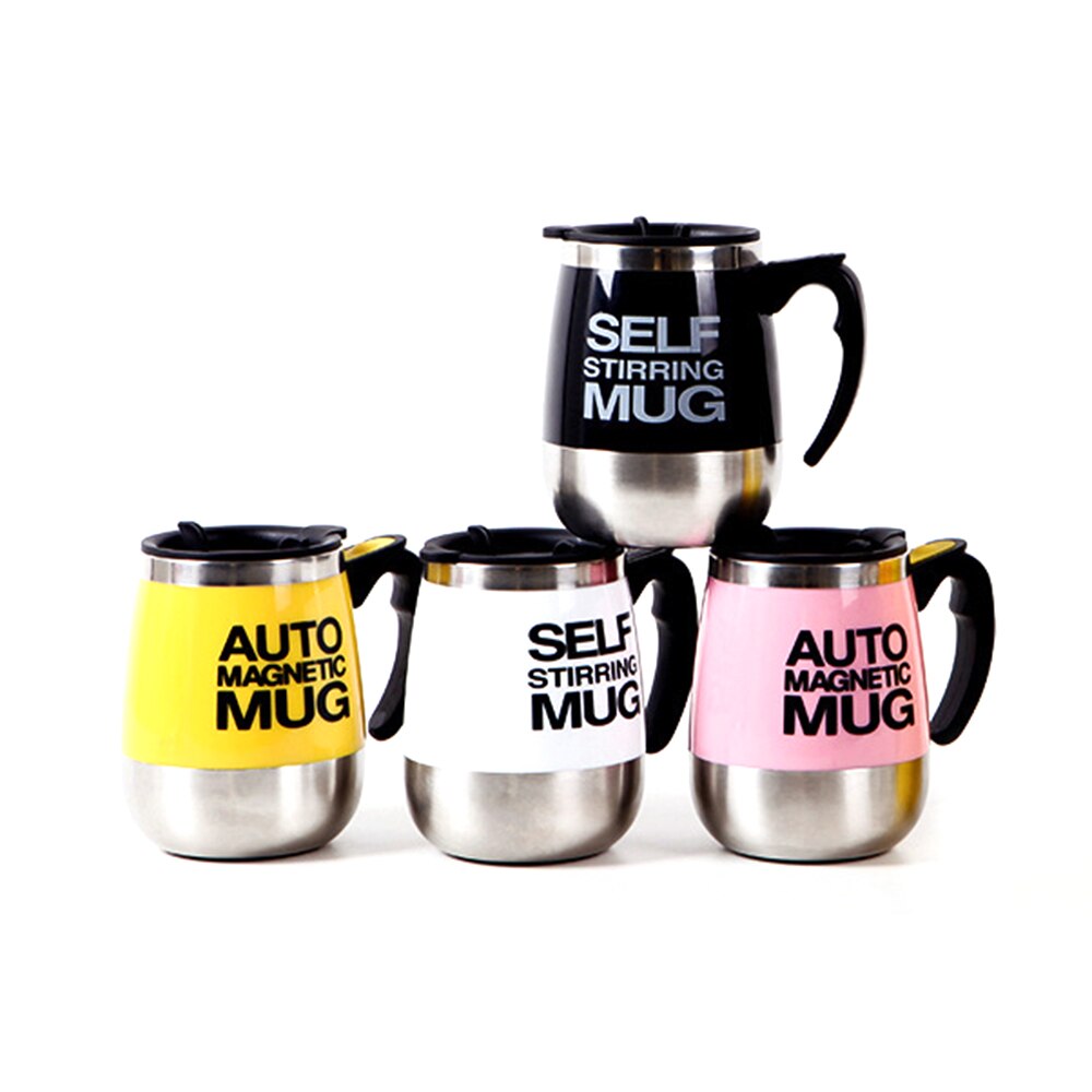 1pc kubki miksujące ze stali nierdzewnej z magnesem, wielofunkcyjny, biurowy, automatyczny kubek robić kawy i mleka, odporny na oparzenia, z pokrywką, kubek na wodę