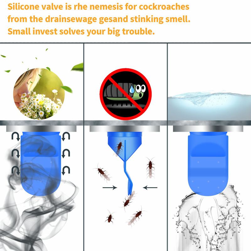 Drain Backflow Preventer 4 Pack, One Way Valve For Pipes Tubes In Toilet Bathroom Floor Drain Seal Resist Smell And Bugs, 1.97 i