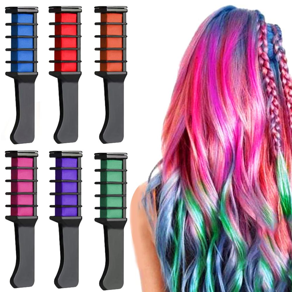 6 Kleuren Kleur Kam Dye Kits Mini Wegwerp Persoonlijk Gebruik Haar Krijt