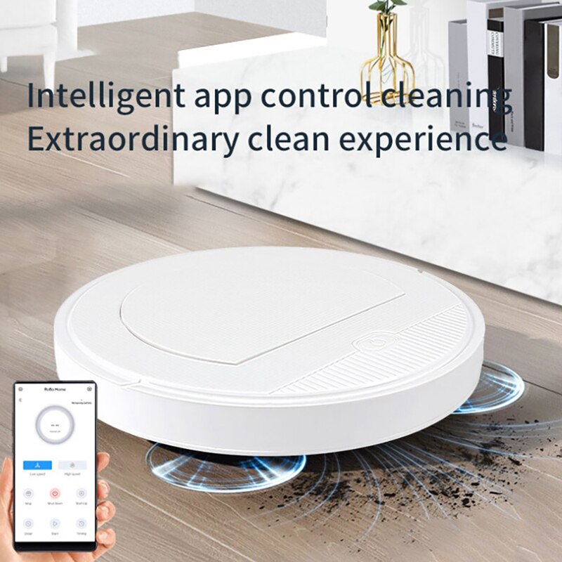 Robot aspirador inteligente Ultra delgado, barrido automático, succión, remolque, 3 en 1, Control por aplicación remota