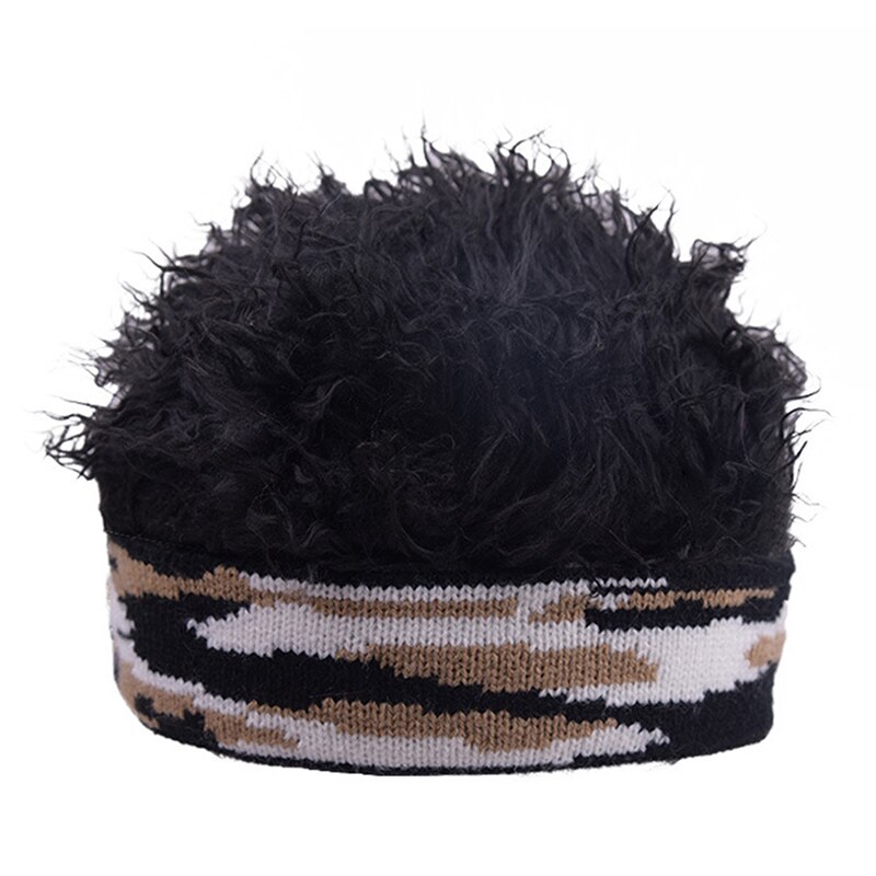 Men Beanie Wig Hat Fun Short Hair Caps Breathable Soft for Party Outdoor XRQ88