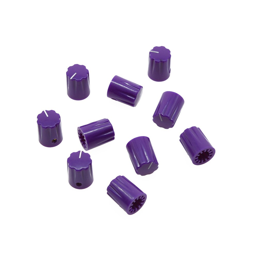 Zwart 10x Guitar Amp Effect Pedaal Knoppen 1/4 &quot;Davies 1900H Stijl Knop Set Schroef Verschillende Kleur: Purple