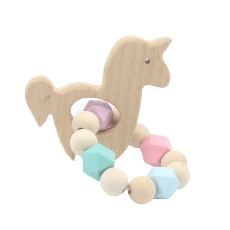 NewBaby Beißring Armband Molaren Stick Ungiftig Silikon Biss Stick Niedlichen Cartoon-Muster Spielzeug: G