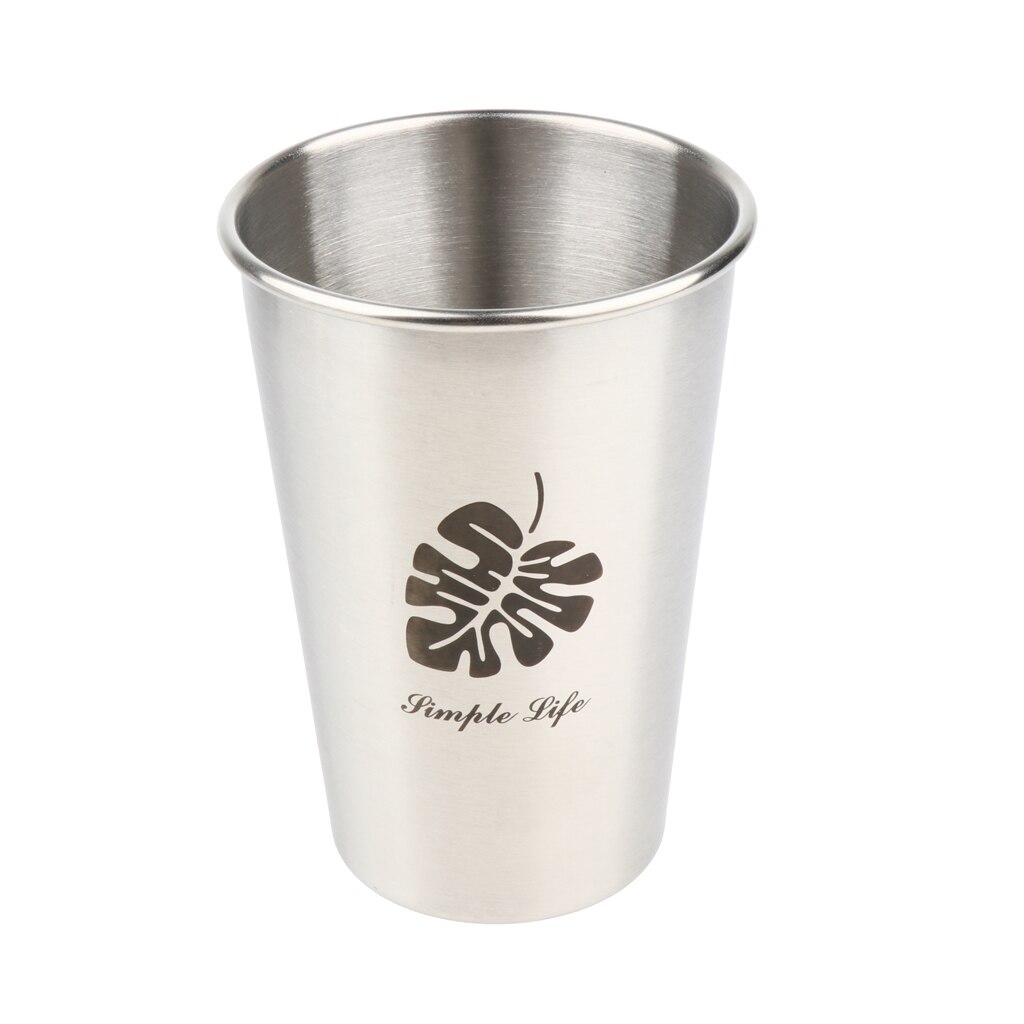 Stainless Steel Beer Mug Coffee Juice Mug Water Mug Cup 350 /500ml Adult Kid: D 500ml