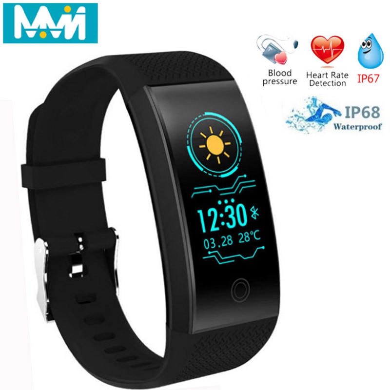 QW18 Kleur Screen Smart Armband Hartslagmeter IP68 Waterdichte Fitness Tracker Band Bluetooth Sport Polsbandjes 24H