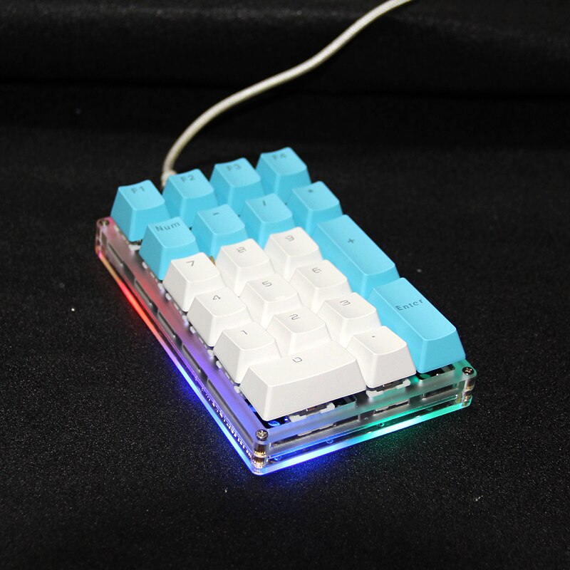 QMK VIA Keyboard Programming Macro Function Keypad Macropad 21Keys With RGB Backlight Numpad Programmable Mechanical keyboards