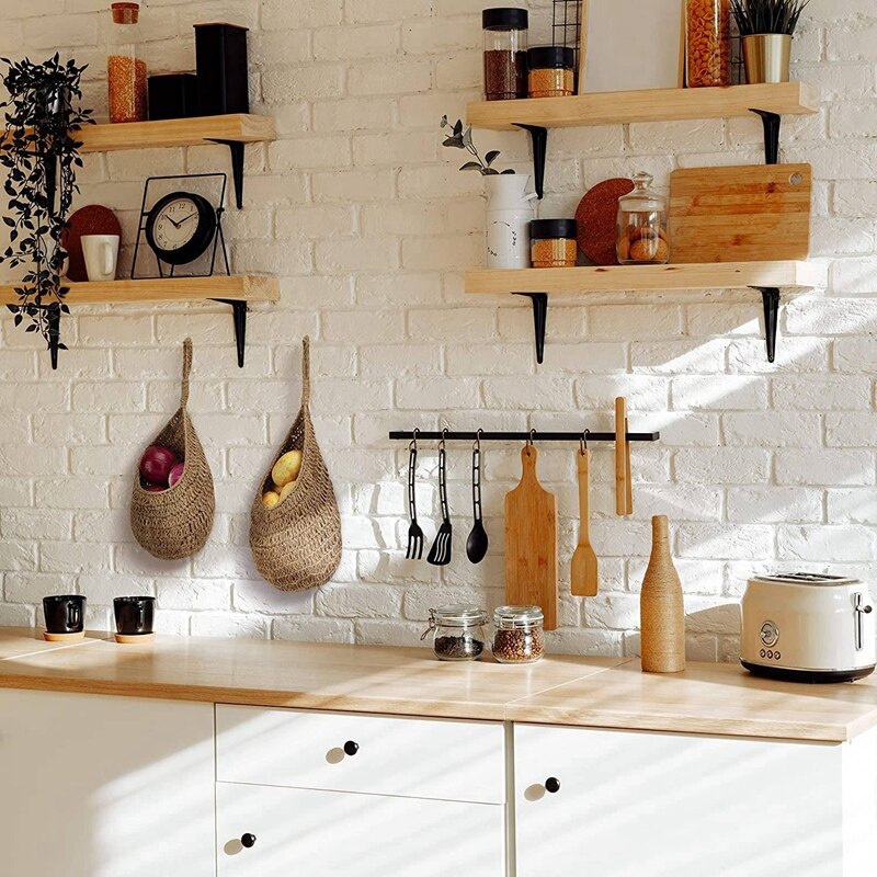 Panier de rangement de pommes de terre et d&#39;oignon en Jute, pour garde-manger, décor de cuisine Boho, paniers de fruits suspendus pour la cuisine