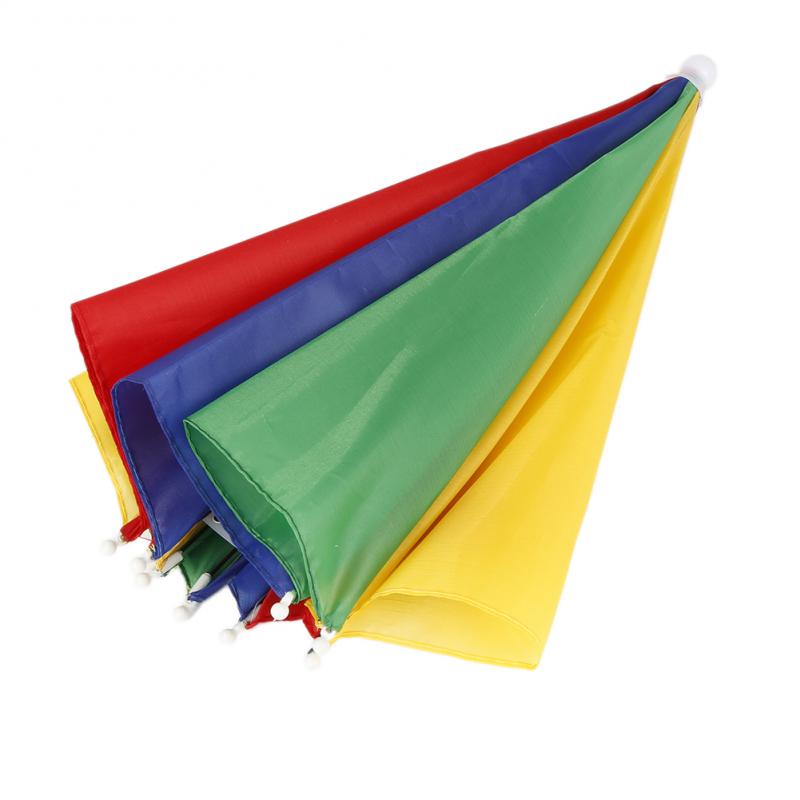 Chapeau Parapluie Pliable Pour Pêche Et Extérieur - Diamètre 55 Cm, Matière Polyester Et Acier