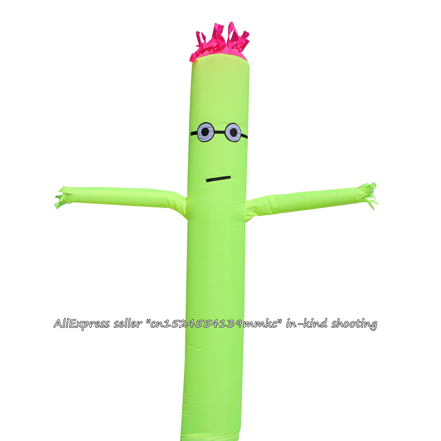 10FT 3M Air Dancer Sky Dancer Aufblasbare Rohr Puppet Wind Fliegen für 45CM Blowe (Fluoreszierende Gelb)