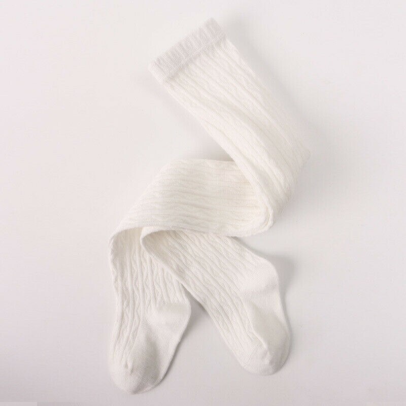 0-4Y Kids Peuter Baby Meisjes Panty Solid Warm Katoen Panty Panty Broek: WHITE / 6 to 12Month