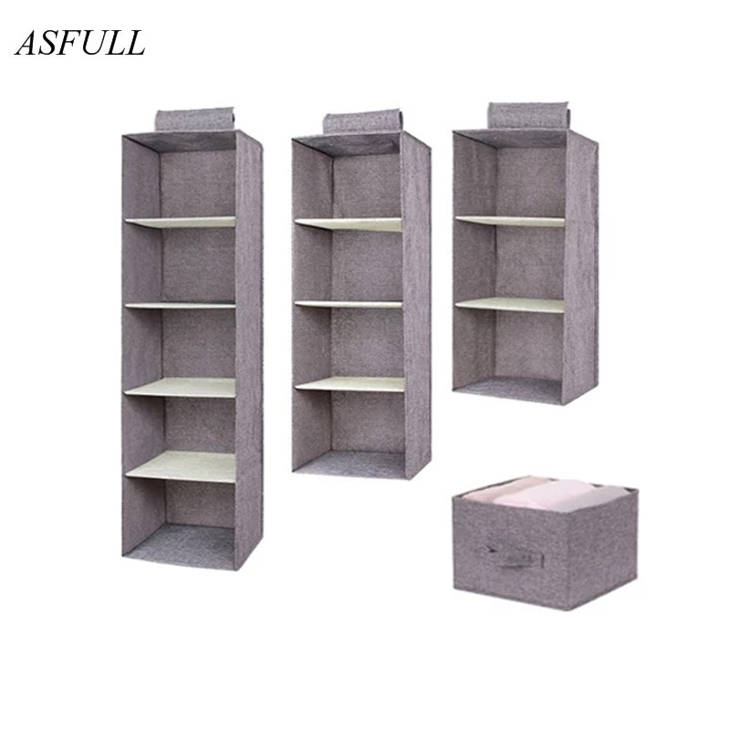 Caja organizadora creativa para ropa del hogar, cajón colgante, almacenamiento y clasificación de pared de armario, estantes Organizadores de armario