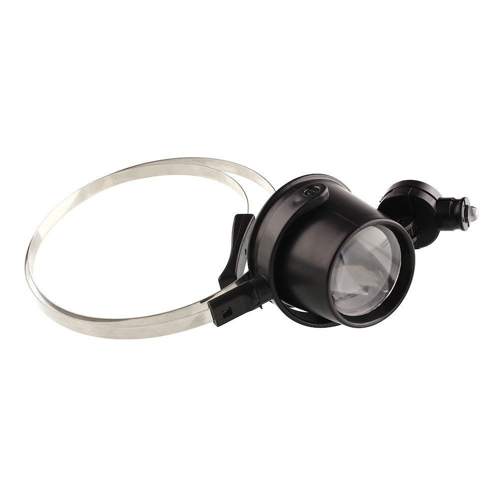 Portable 15X Head Band Eye Led Magnifier Loupe Jewelers Circuit Magnifying Glass Watchmakers Head-mounted