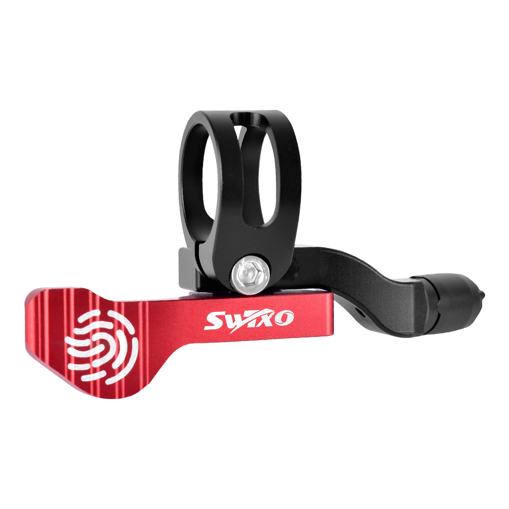 SWTXO Mountain Bike Dropper Seatpost Remote Lever Aluminum Alloy Adjustable Removable Bicycle Shifter for Suspension Seatpost: Red