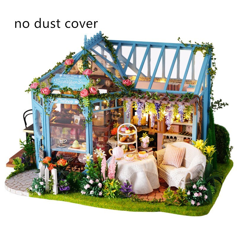 WINCO DIY Doll House Wooden Furniture Miniature Dollhouse Hand Assemble House Toys for Children Birthday Year Chrismas