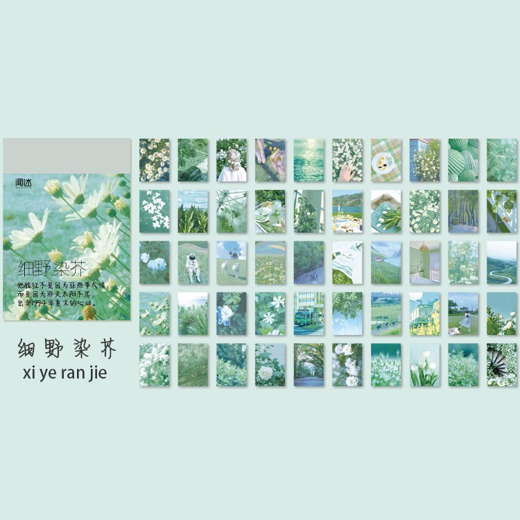 6 tipos de 50 hojas de serie de intercambio de deseos libro de pegatinas INS Art Secoration Stickers Material DIY diario escolar papelería: xi ye ran jie
