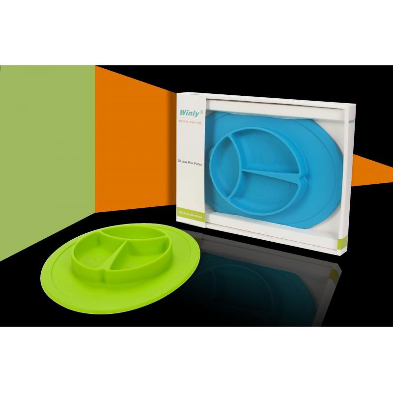 Cartoon Baby Dishes Meal Plate Meal Mat Silicone Easy Cleaning Tray for Children Kids food Holder Tray Food Container Tableware