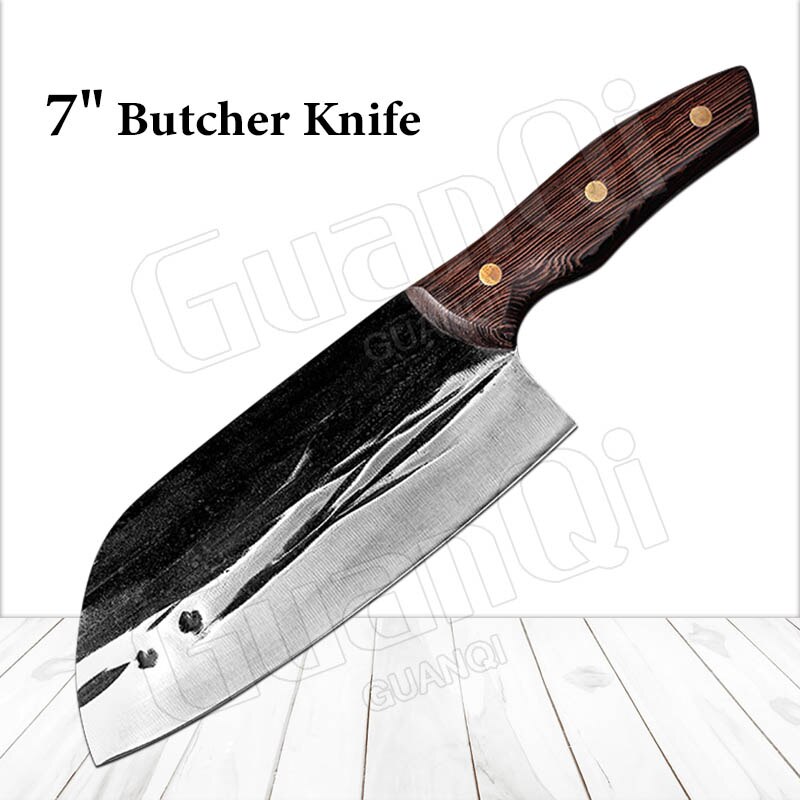 Forged Clad Steel Handmade Butcher Cleaver Kitchen Knives Stainless Steel Cleaver Butcher Knife Full Tang Handmade Chef Knives: A