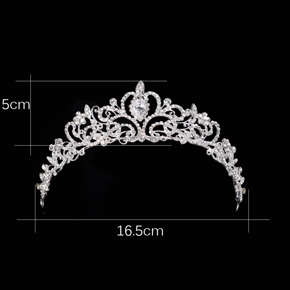 Noiva coroa tiara casamento jóias coroas de cristal faixa de cabelo prata cor ouro acessórios de cabelo da dama de honra bandana para o aniversário