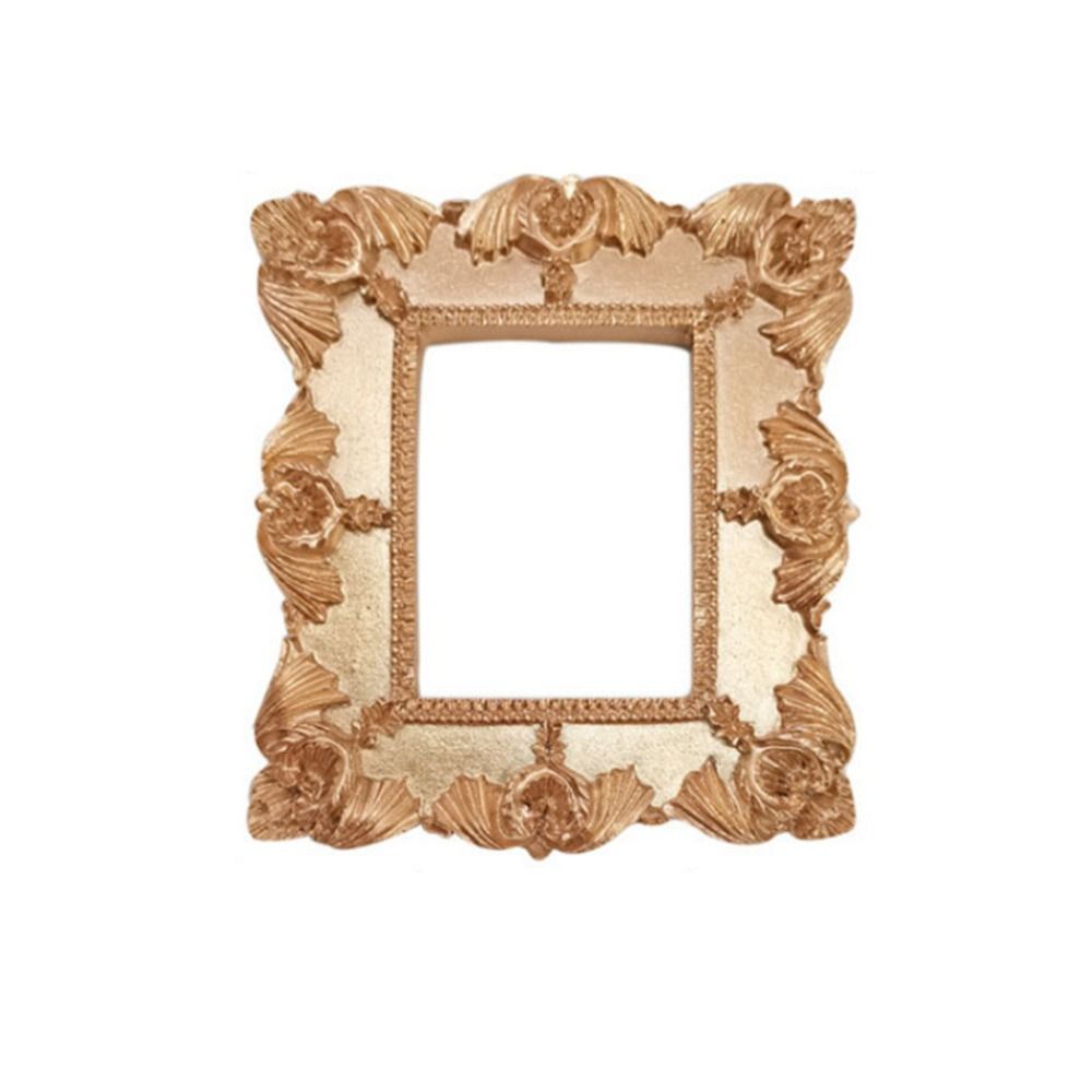Europäischer viktorianischer Stil goldener retro-Fotorahmen Bilderrahmen Nagel Kunst Schmuck Dekoration Ohrringe Halskette Anzeige Gestell: Burgunderrot