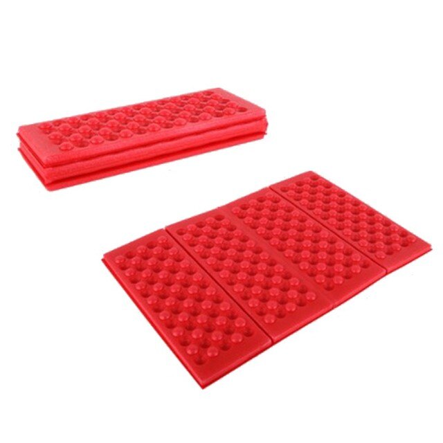 Picknick-campingmatte, strandmatte, feuchtigkeitsbeständig, faltbar, xpe-kissen, wandermatte, tragbare kleine matte, wasserdichte unterlage, outdoor-faltkissen: Rot