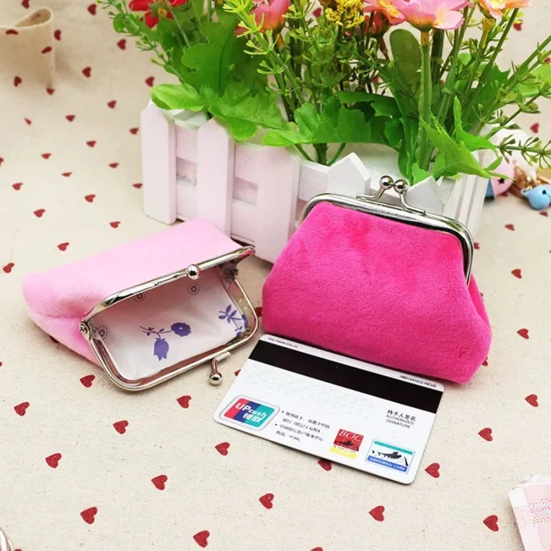 Myntpung med oljevoks i skinn, 4- tommers spenne, mini-lommebok, myntveske, leppestift-oppbevaringsveske, dame-clutch-veske
