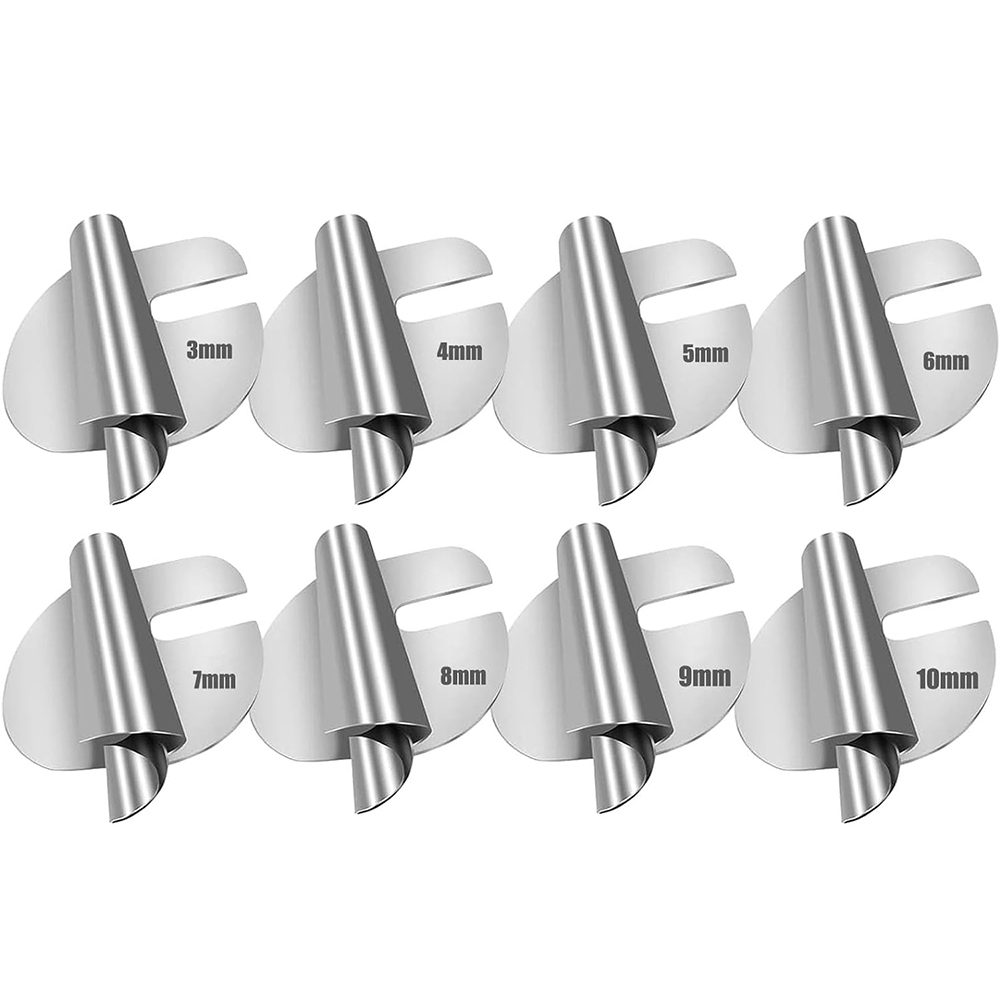 Prensatelas para dobladillo enrollado de costura Universal, tubo de tracción de 3-10mm, rodillo de borde en espiral, tubo extractor de dobladillo, accesorios de costura, 8 Uds.: Caqui oscuro