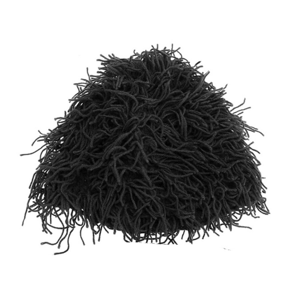 Handgemaakte gebreide heren winter haak snor baard muts mutsen gezicht kwast fiets masker ski warme muts grappig