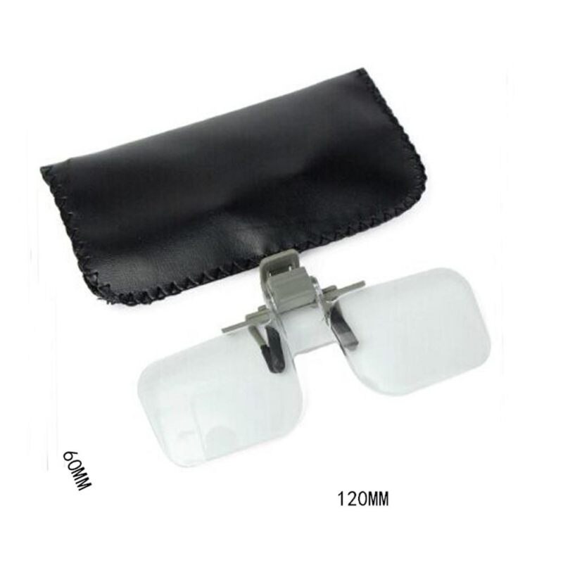 Bril Vergrootglas Opvouwbare Clip Op Loupe Lenzenvloeistof Lens Clear Lens 2X Vergrootglas Bril Vergrootglas Reading Sieraden Tool Een